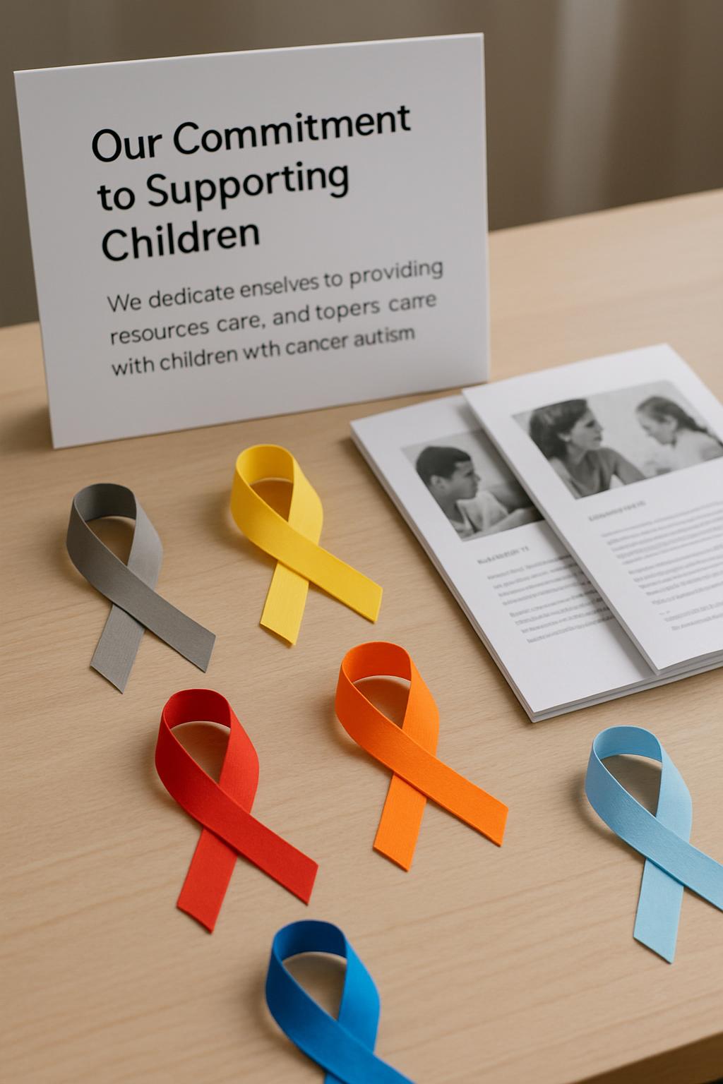 *Previewed alt text*: Our Commitment to Supporting Children, We dedicate enselves to providing resources care, and topers ...